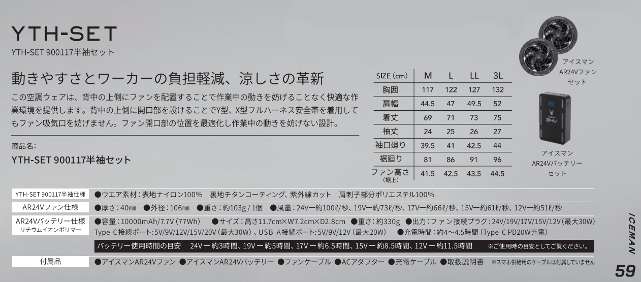 YTH-SET　900117半袖セット